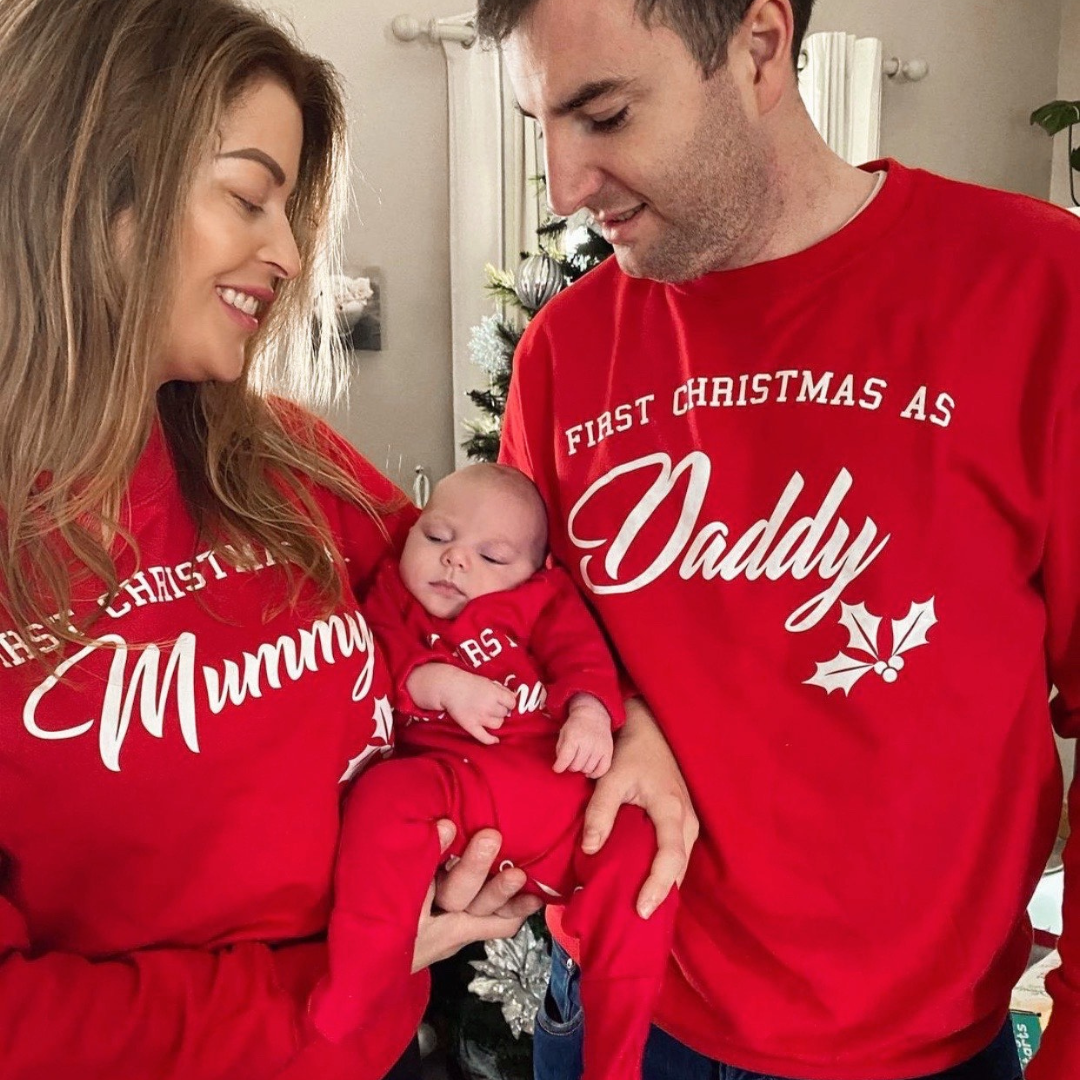 Mum dad and baby christmas jumpers sales