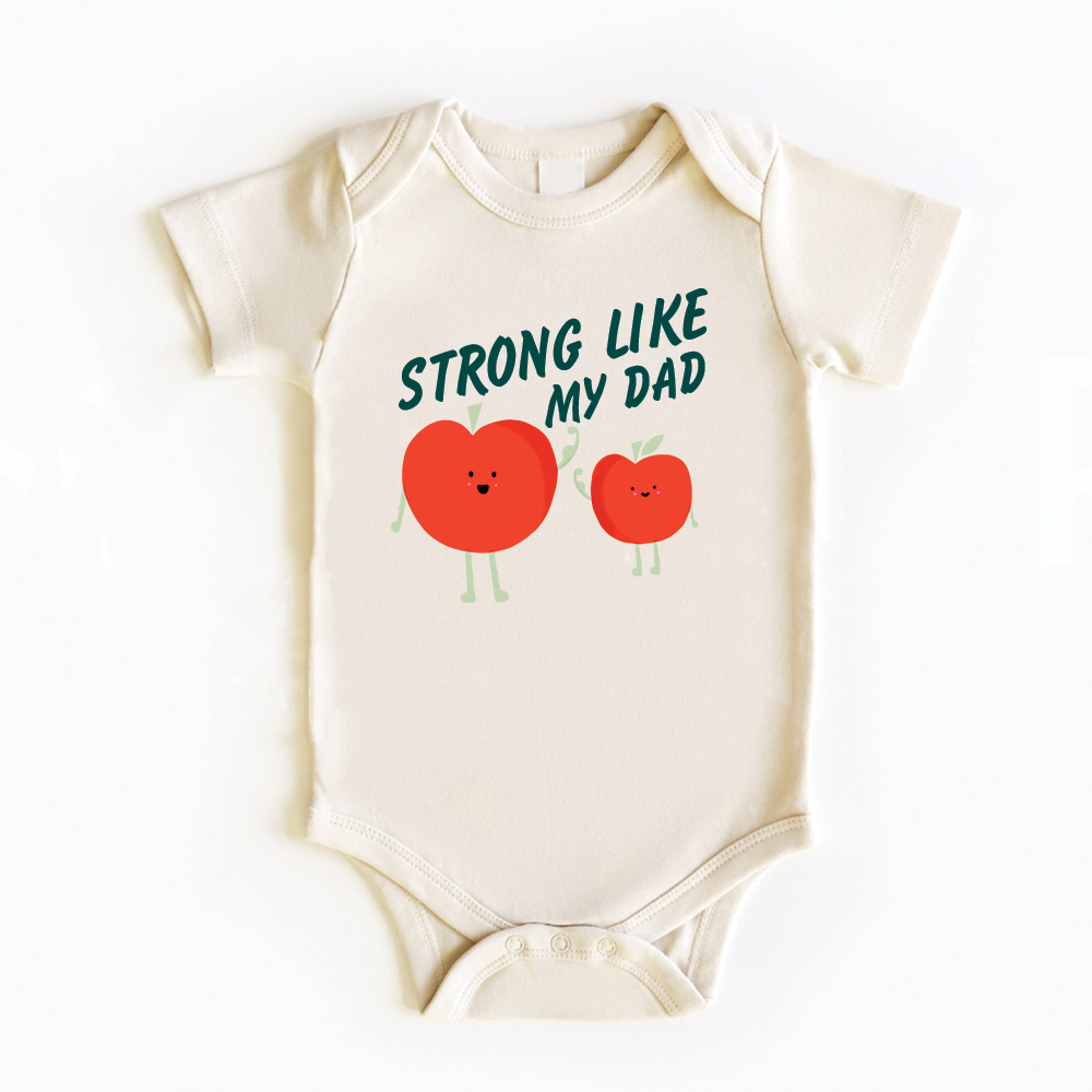 Strong Like My Dad Natural Baby Vest