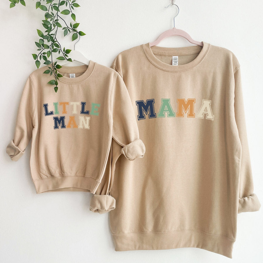 Mama Little Man Multi Block Matching Sweatshirts My Rocking Kids
