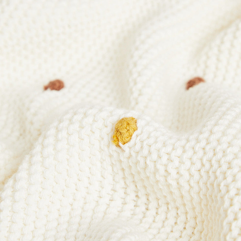 Polka Dot Knitted blanket