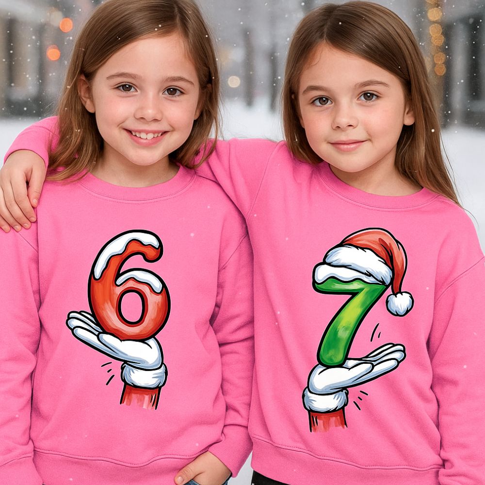 Generation 67 Christmas Matching Candyfloss Sweatshirts