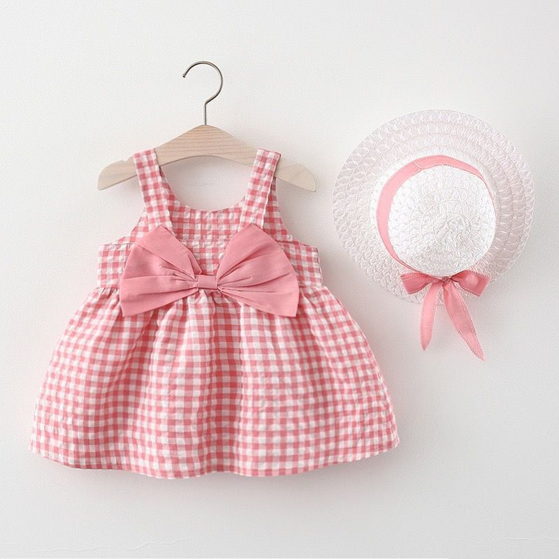 Plaid Bow Baby Dress