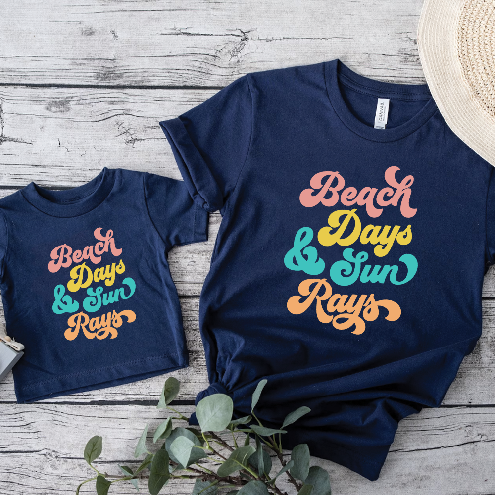 Beach Days & Sun Rays Family Matching T-Shirts