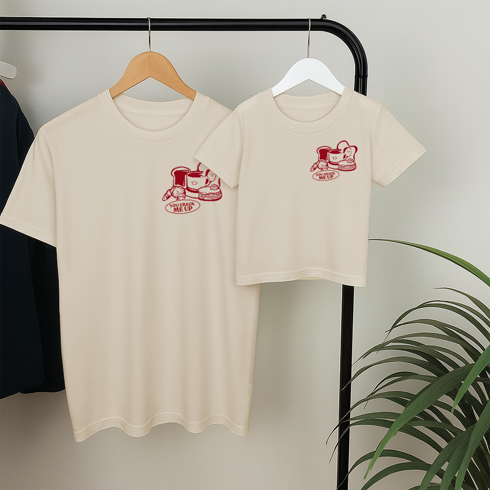 Breakfast Buddies Oversized Graphic T-Shirts