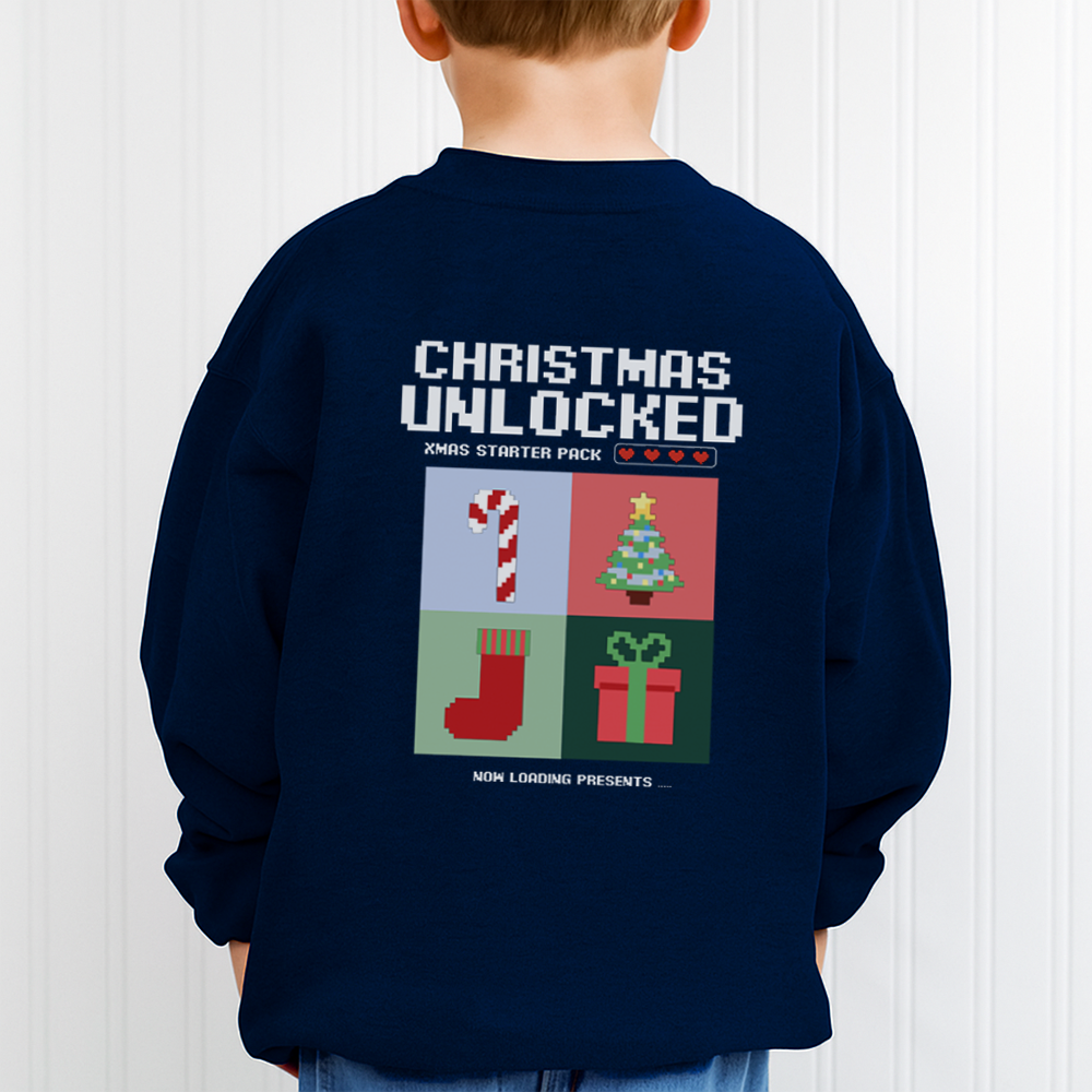 Christmas Unlocked Kids Graphic Sweatshirt