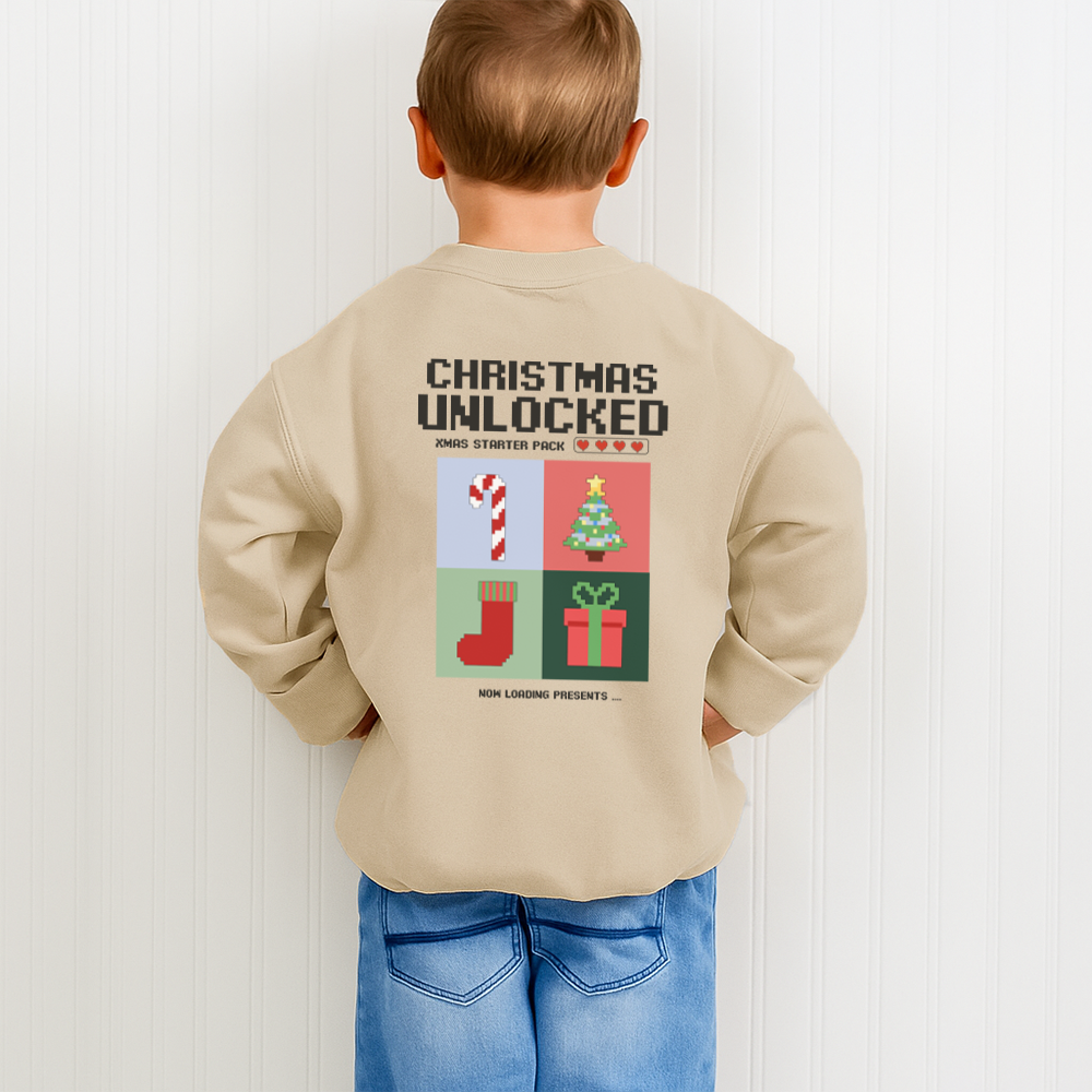 Christmas Unlocked Kids Graphic Sweatshirt
