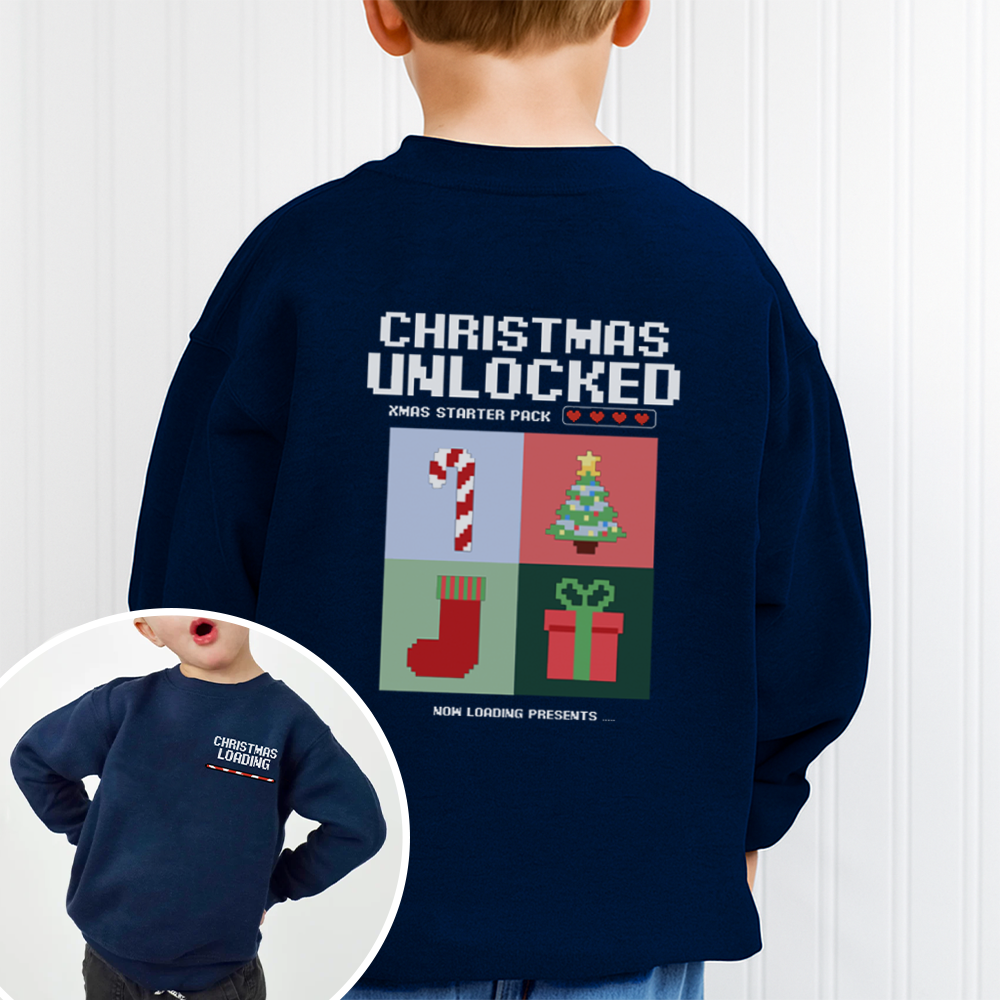 Christmas Unlocked Kids Graphic Sweatshirt