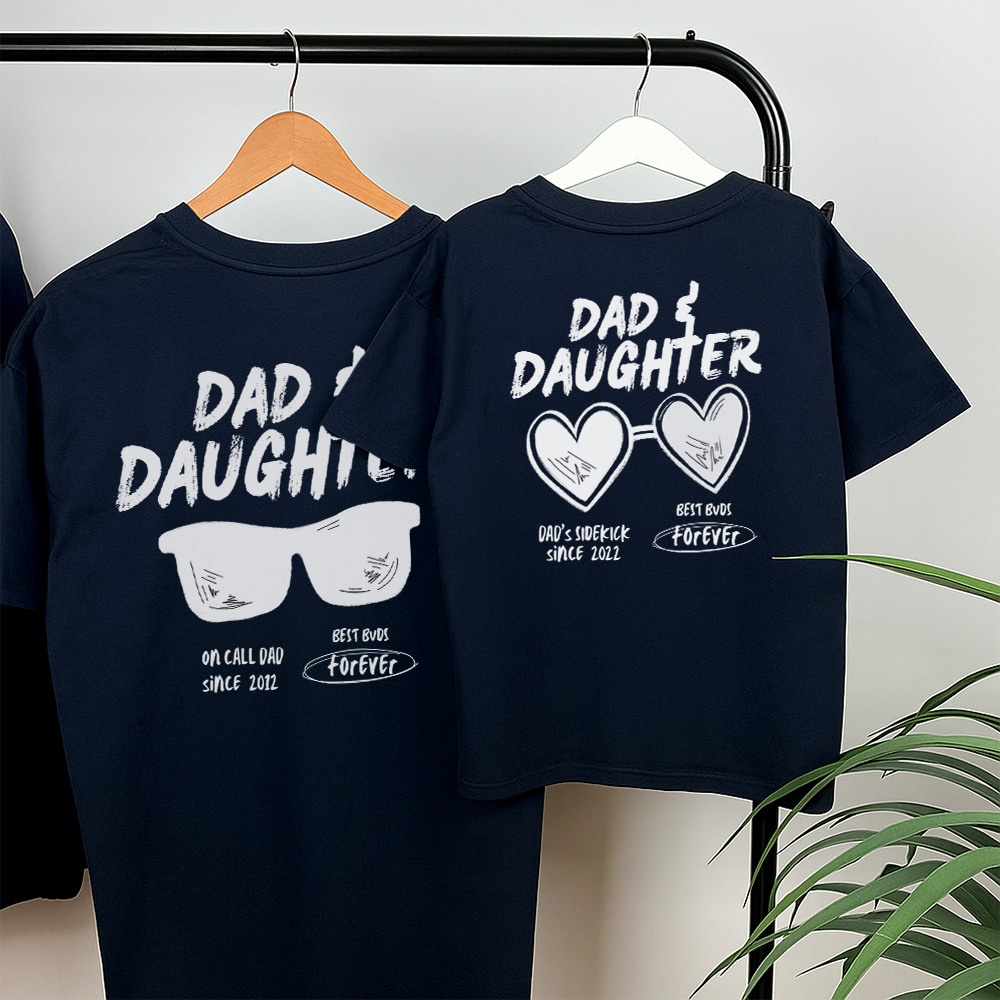 Dad & Daughter Matching Oversized Graphic T-Shirts