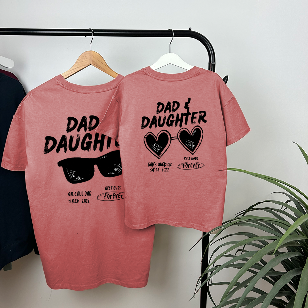 Dad & Daughter Matching Oversized Graphic T-Shirts