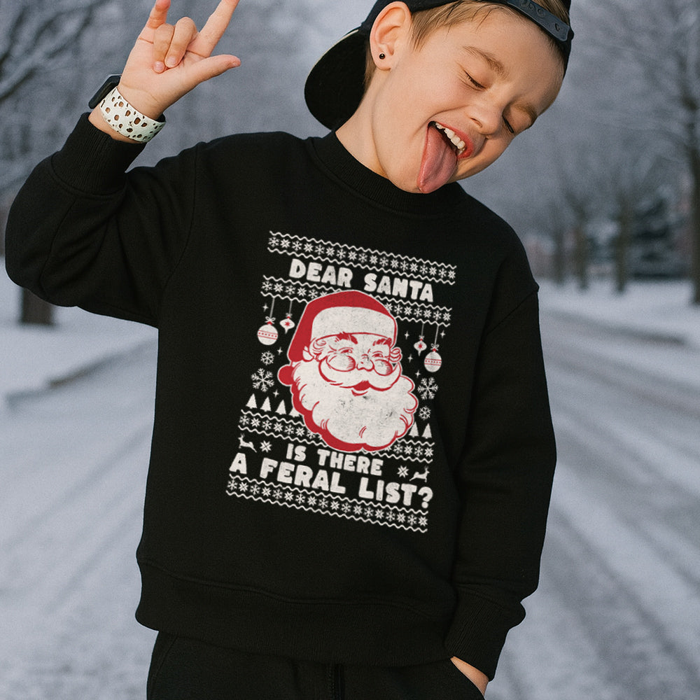 Dear Santa Feral List Sweatshirt