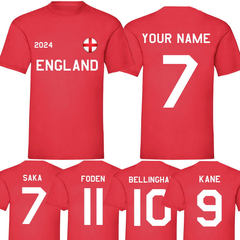Personalised England Supporters T-Shirt