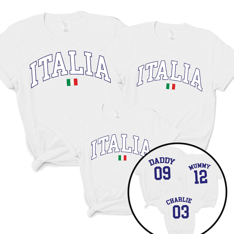 Italy Stadium Family T-Shirts White