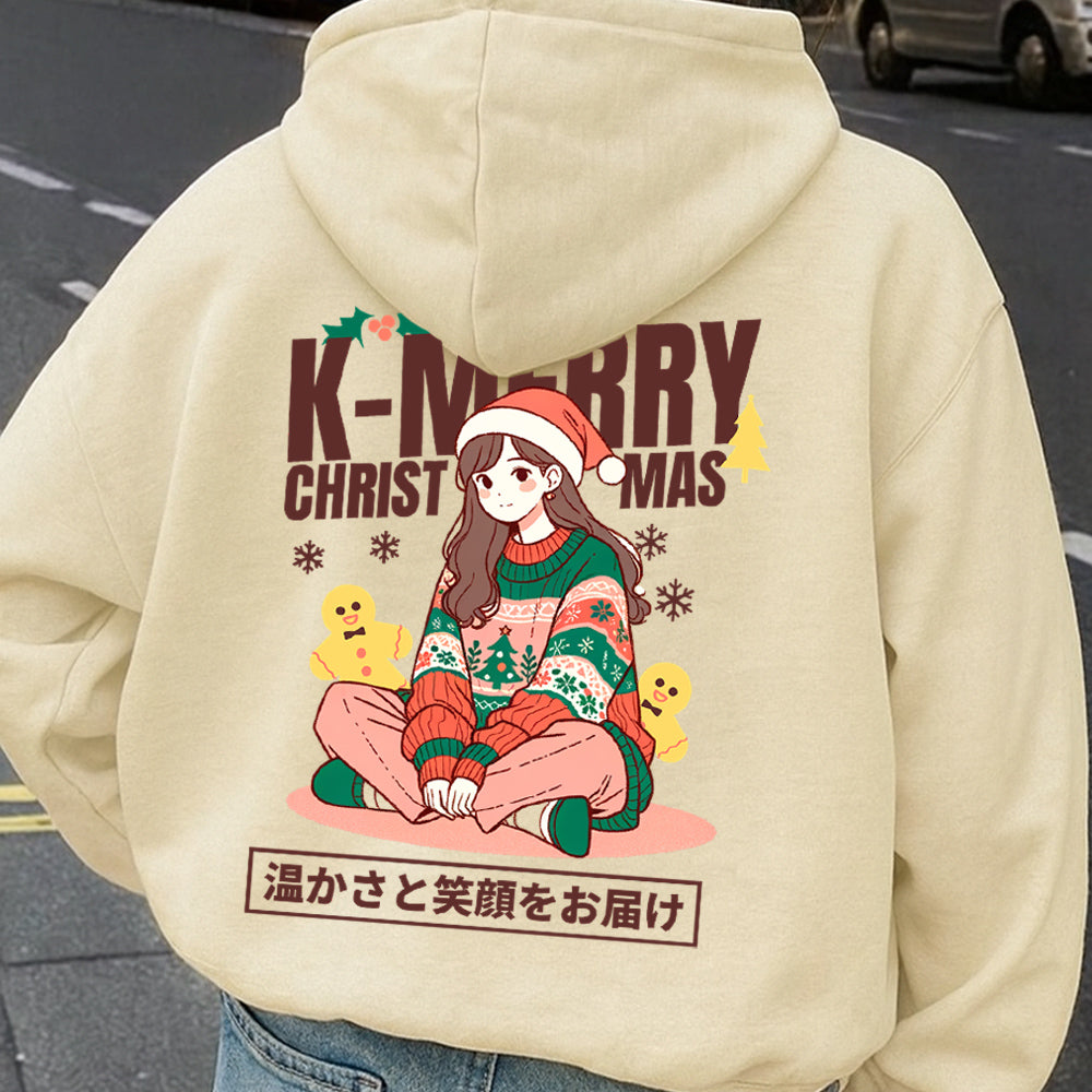 K-Merry Christmas Back Graphic Hoodie