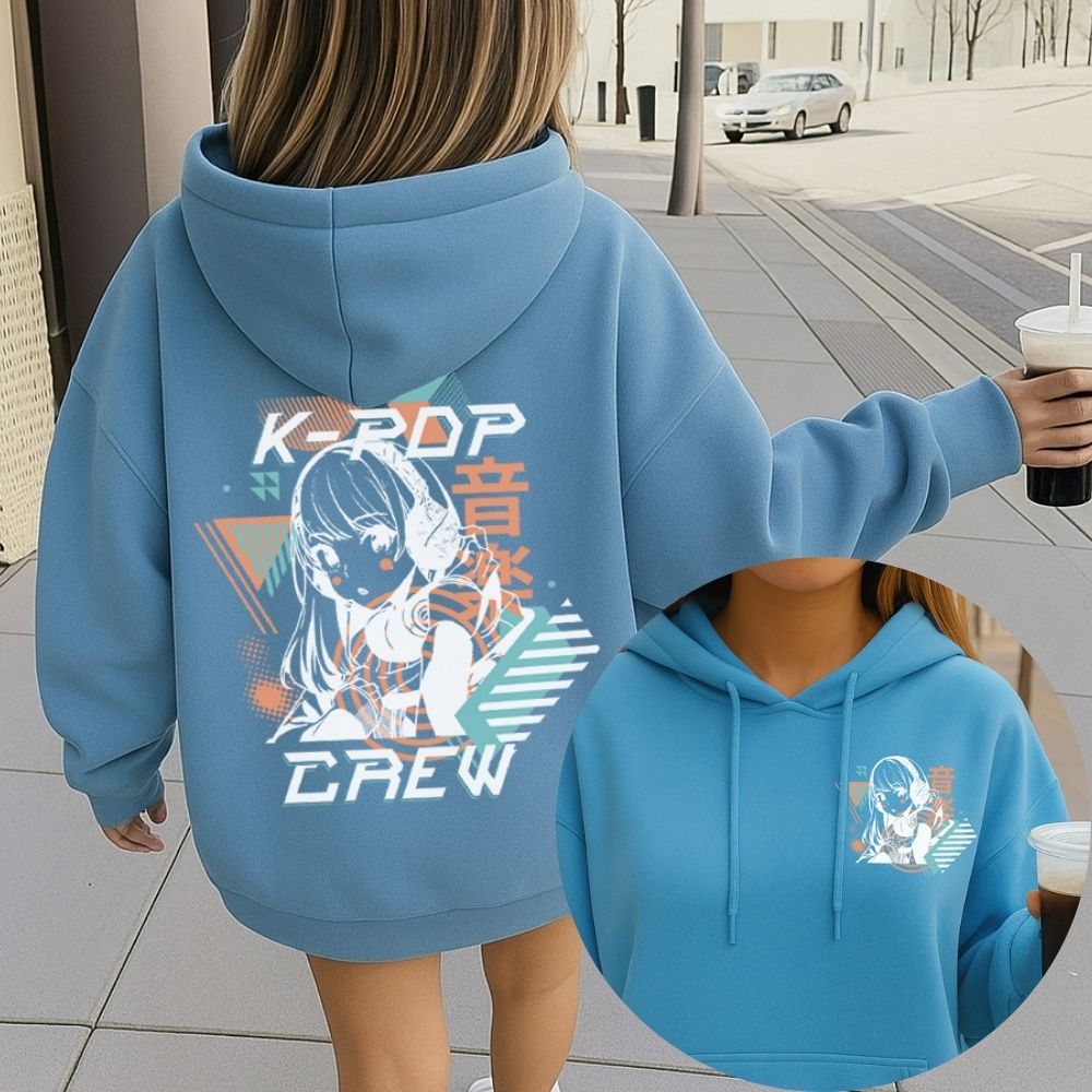 K-Pop Crew Back Graphic Hoodie