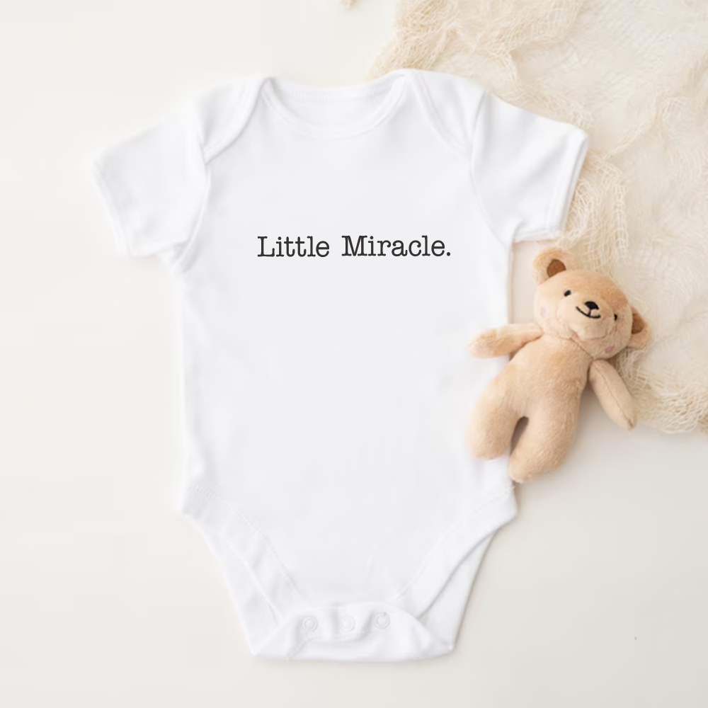 Little Miracle White Baby Vest – My Rocking Kids