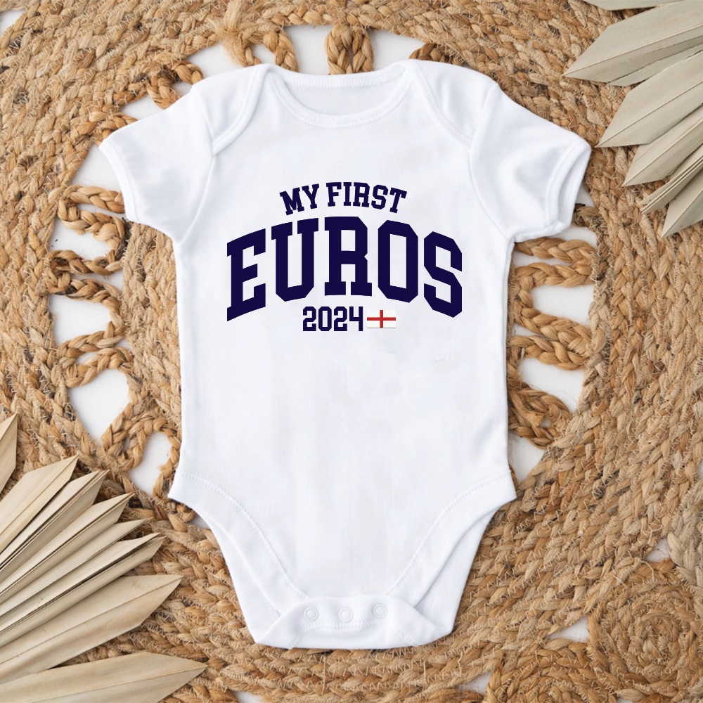 My First Euros 2024 White Baby Vest
