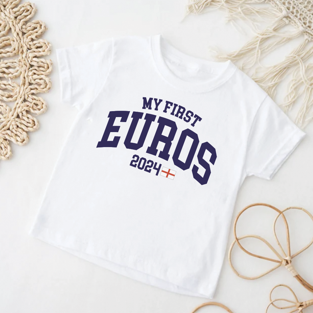 My First Euros 2024 White T-shirts