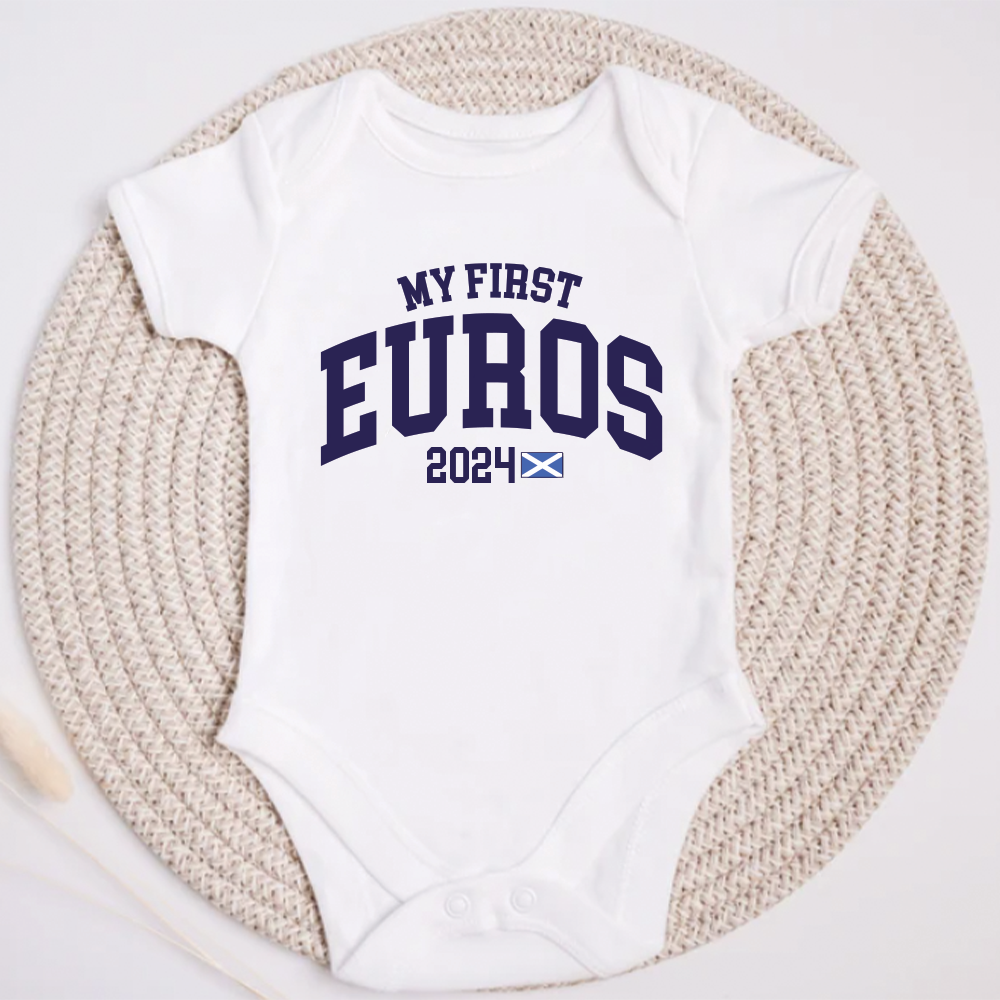 My First Euros 2024 Scotland White Baby Vest