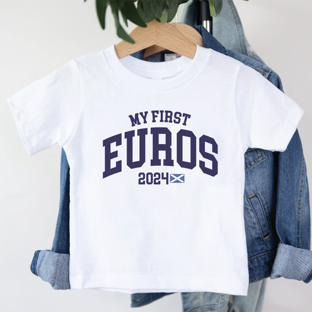 My First Euros 2024 Scotland White T-shirts