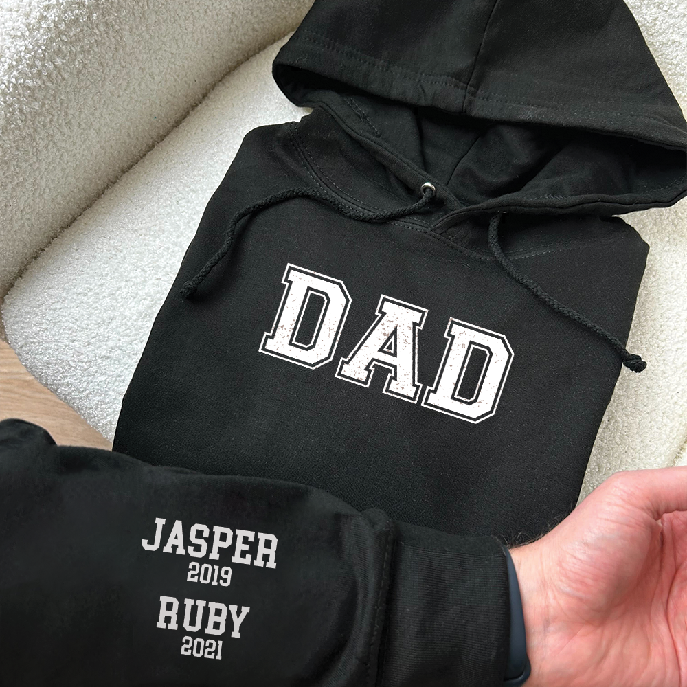 Faded On My Sleeve Personalised Dad Hoodie