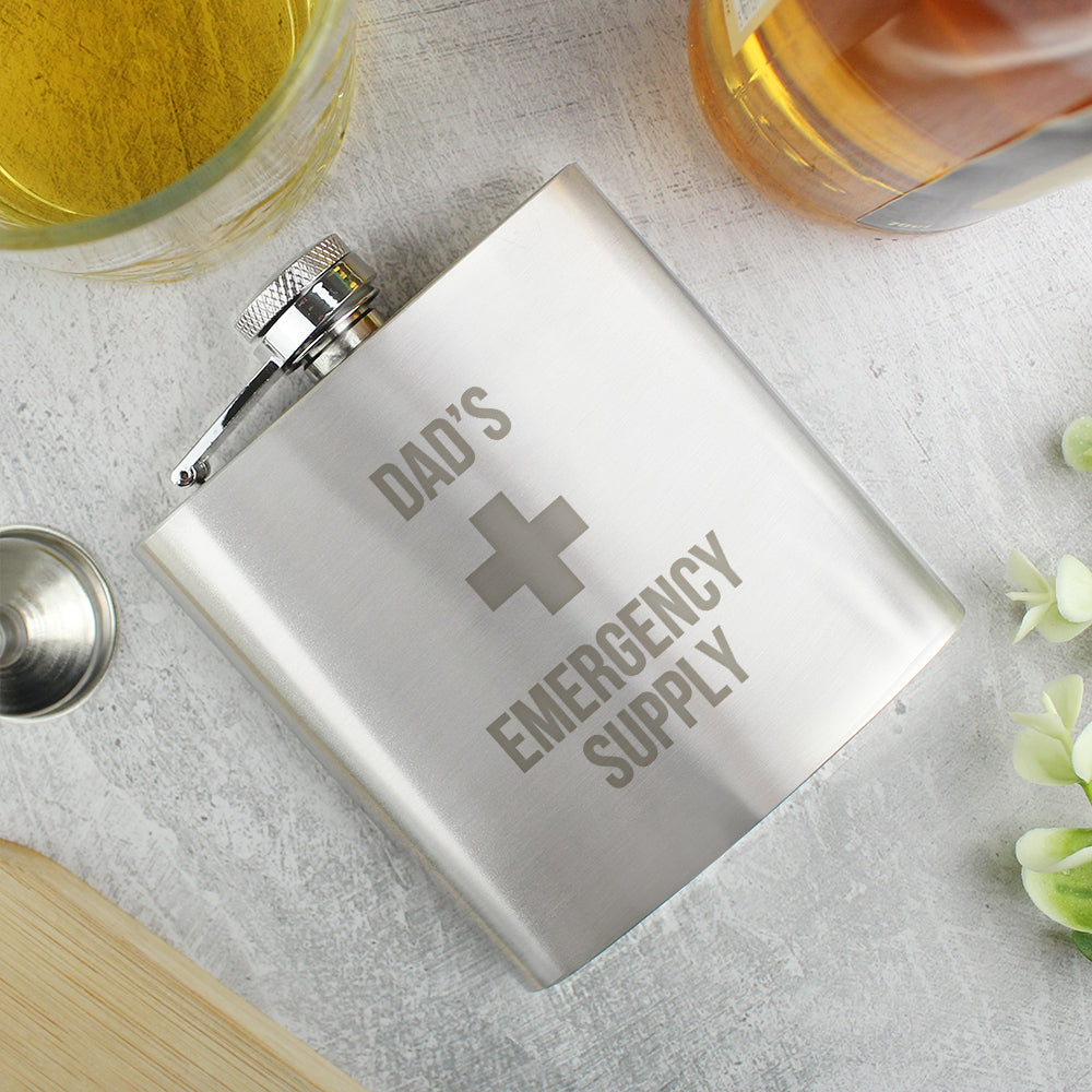 Personalised Emergency Supply Hip Flask (MRK-iD)