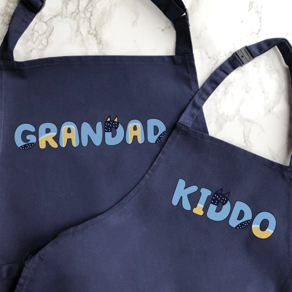 Puppy Dog - Grandad & Kiddo Matching Aprons