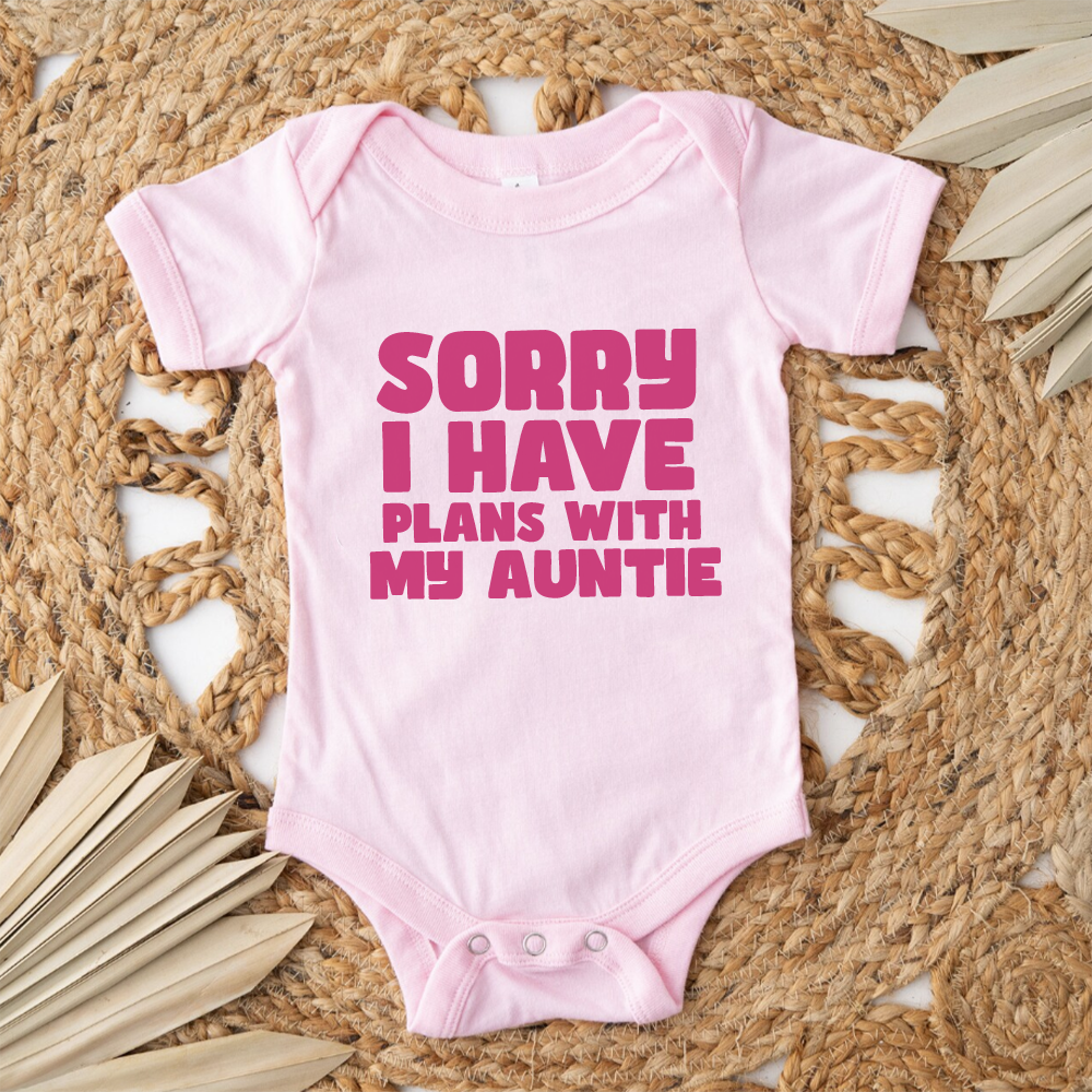 Plans with my Auntie Graphic Baby Vest