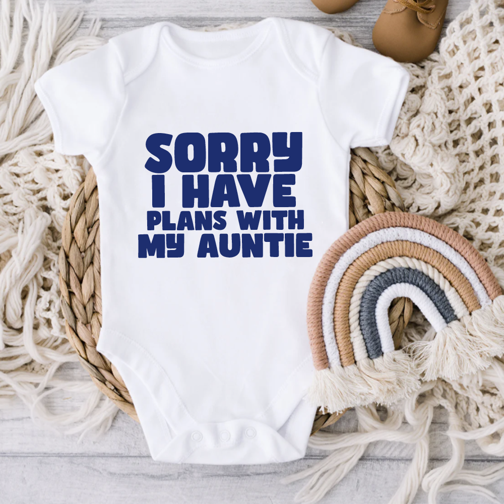 Plans with my Auntie Graphic Baby Vest