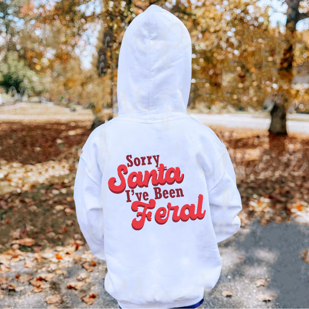 Sorry Santa, I've Been Feral Hoodie