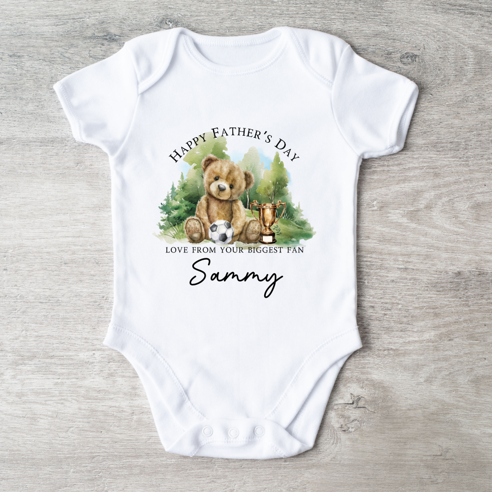 Daddy's Biggest Fan Personalised Baby Vest
