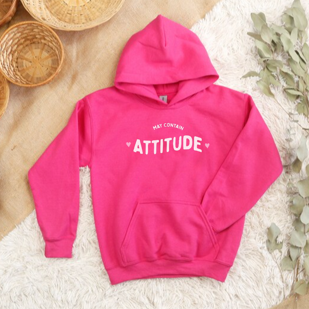 May Contain Attitude Kids Hoodie My Rocking Kids