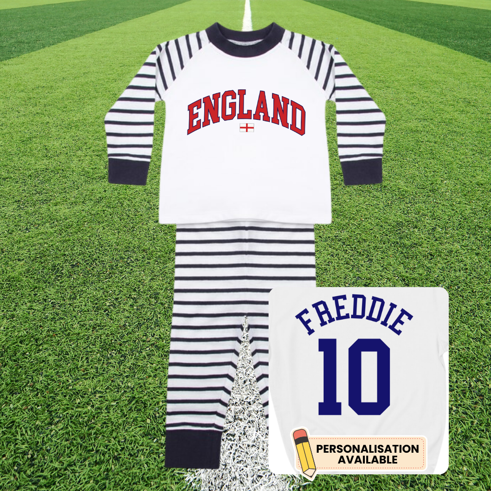 England Stadium Striped Kids Pyjamas