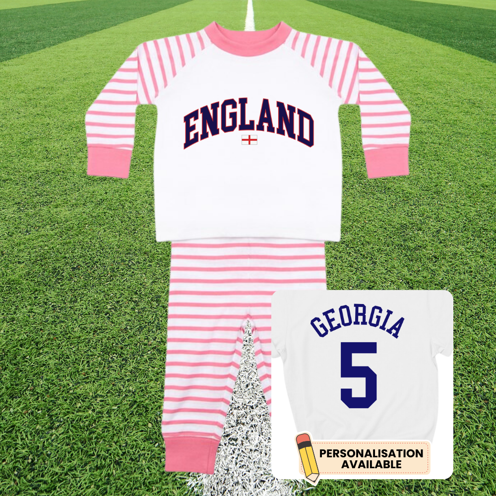 England Stadium Striped Kids Pyjamas