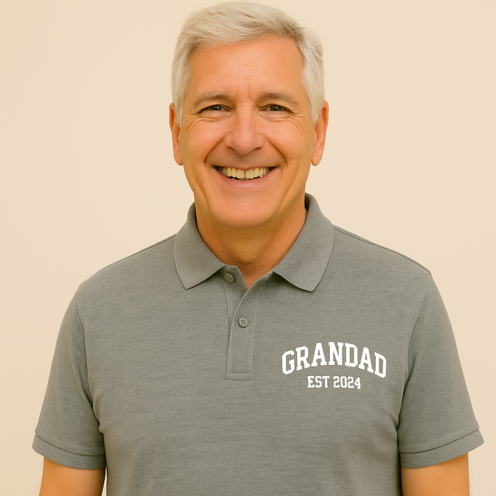 Grandad Established Personalised Year Polo