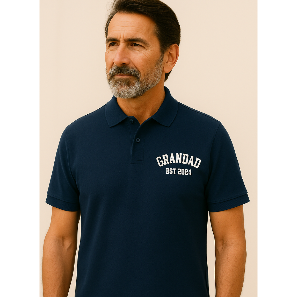 Grandad Established Personalised Year Polo