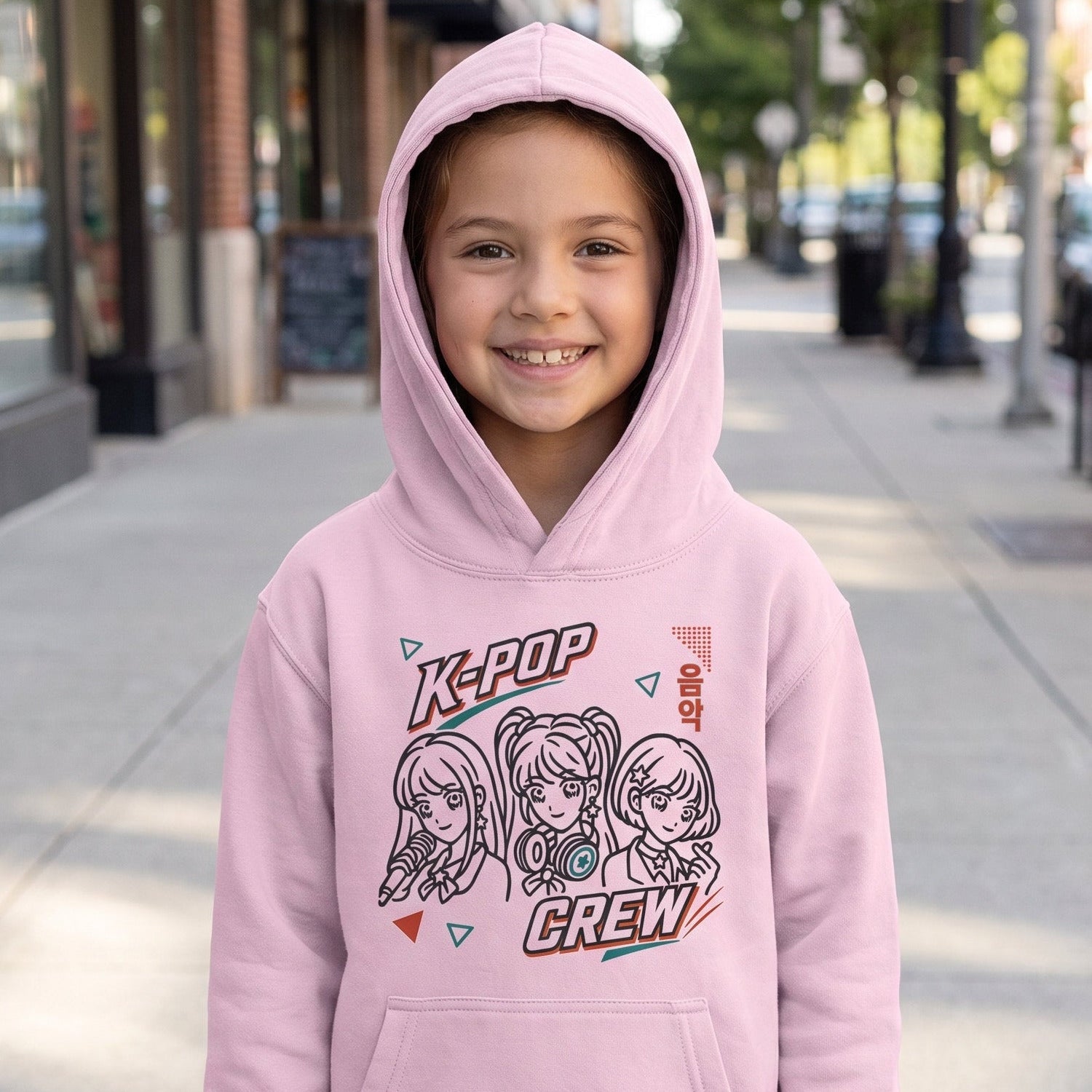 K Pop Crew Trio Graphic Hoodie