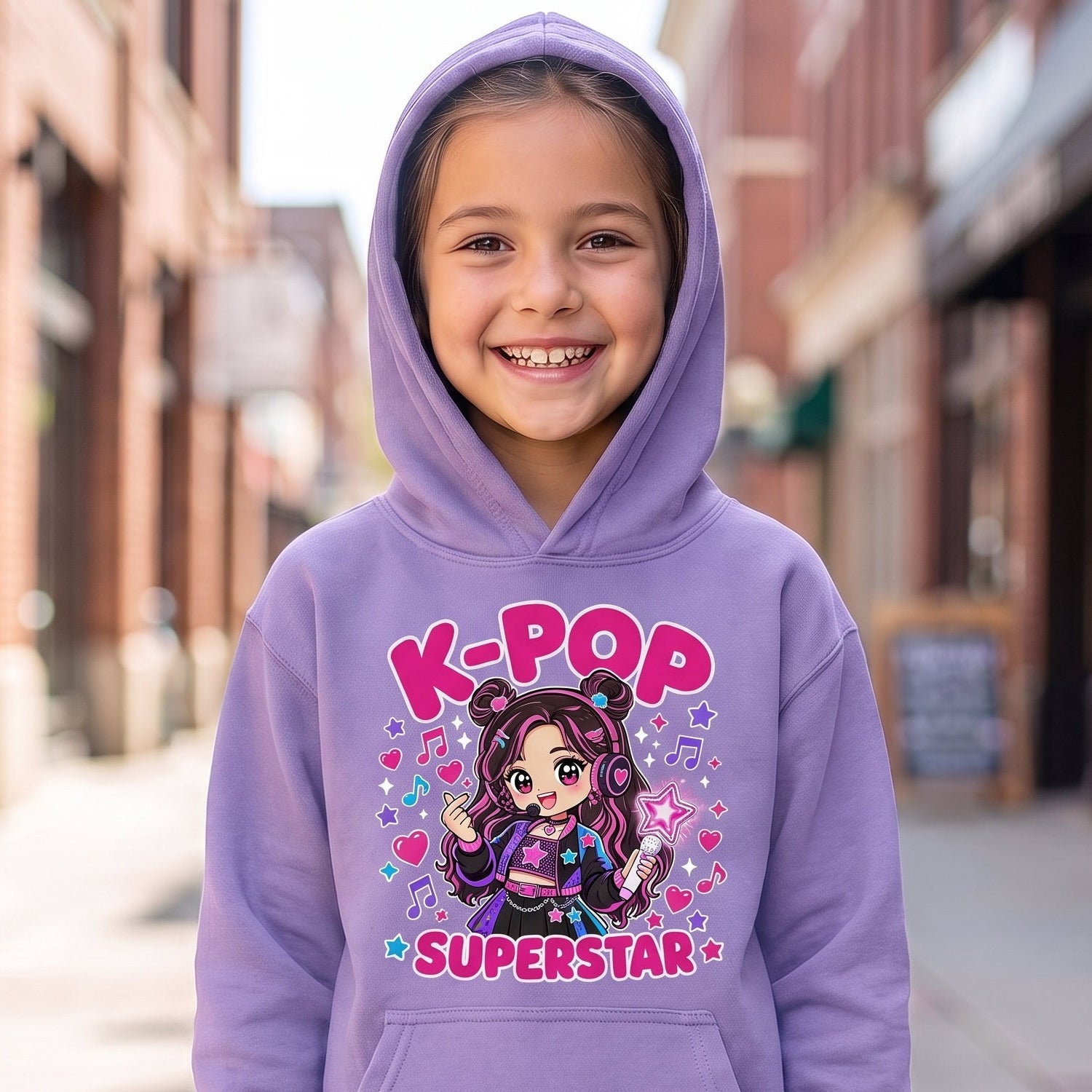 K Pop Superstar Graphic Hoodie