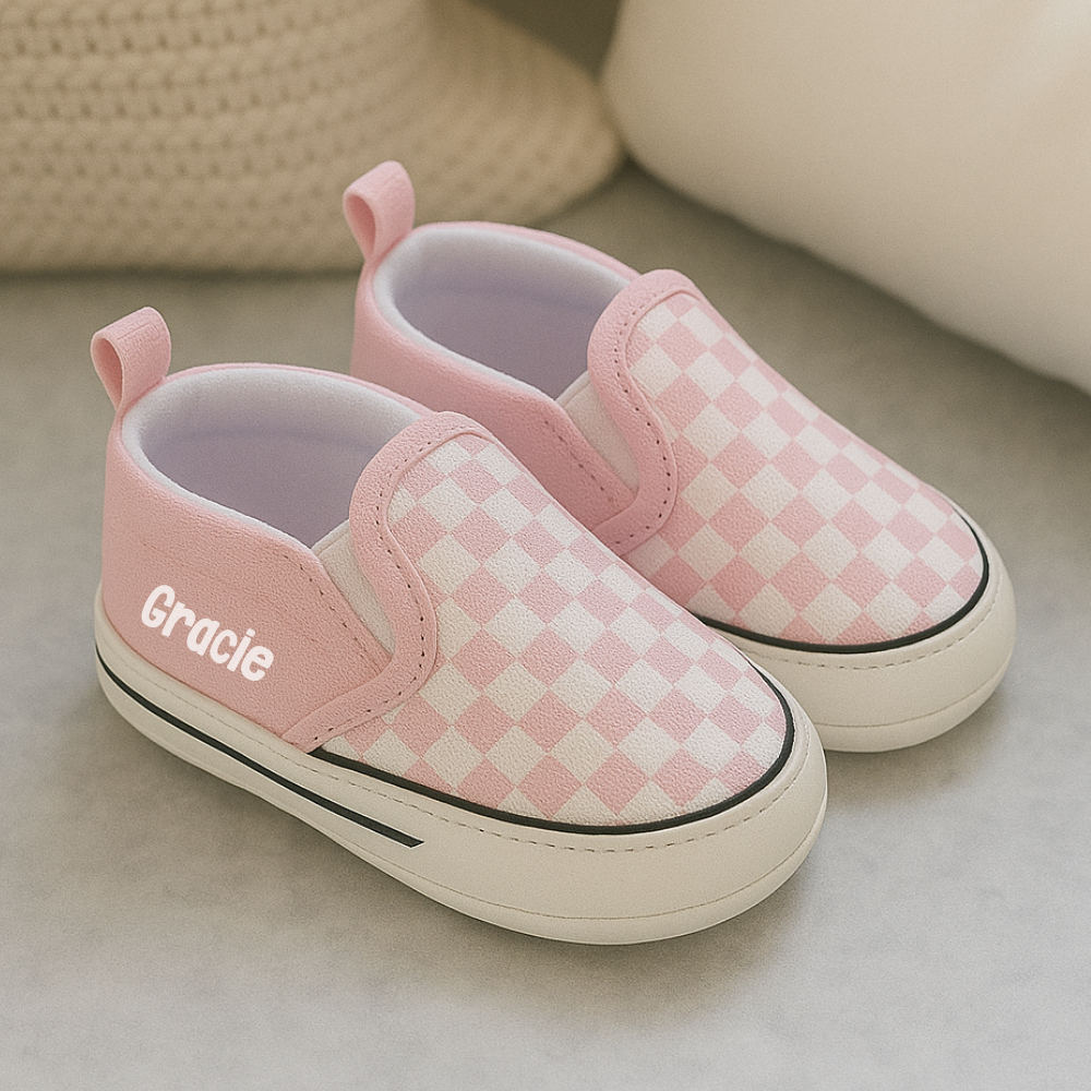 Trackers Personalised Name Canvas Trainers (0-18 Months)
