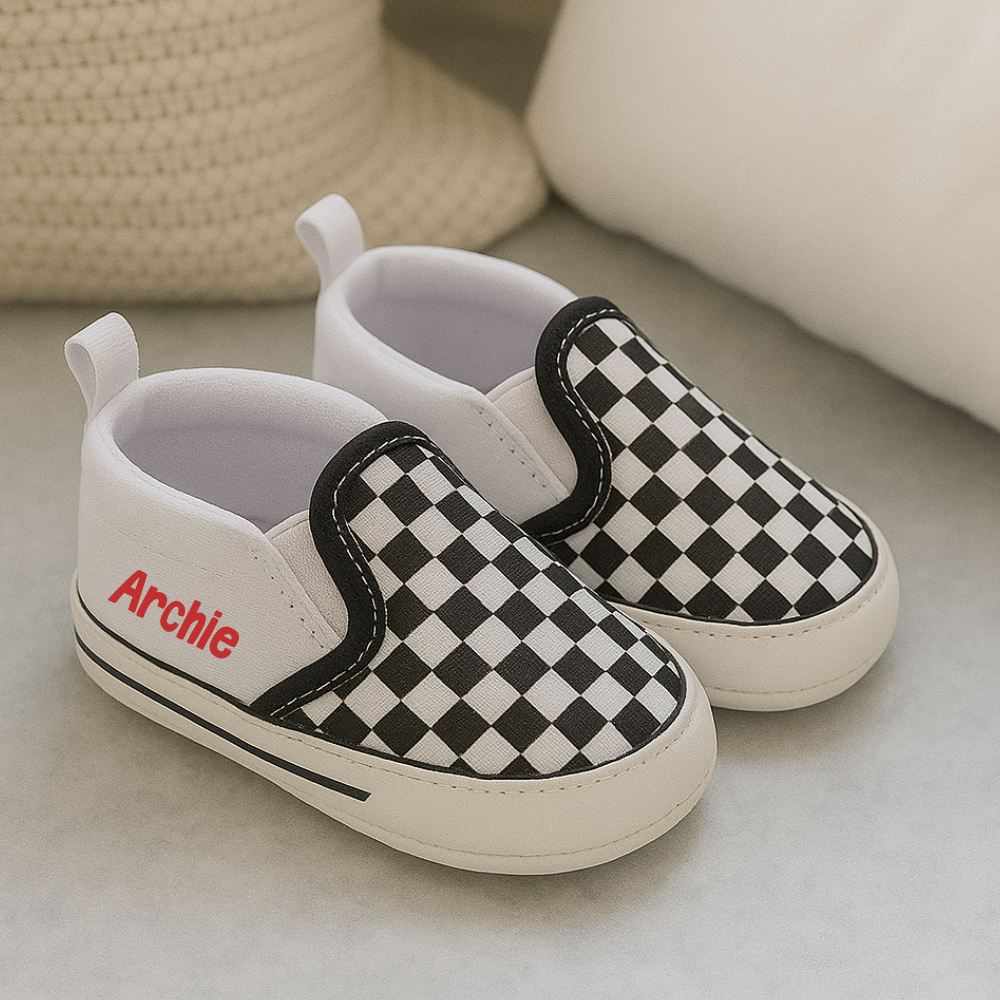 Trackers Personalised Name Canvas Trainers (0-18 Months)