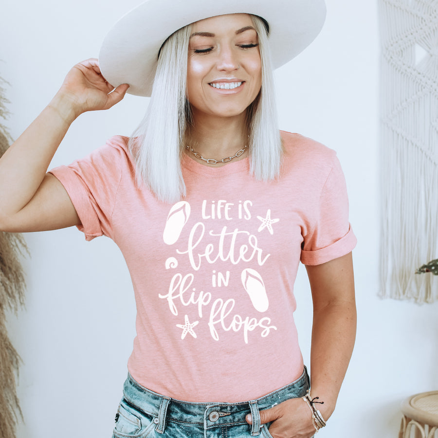 Life is better hotsell in flip flops shirt