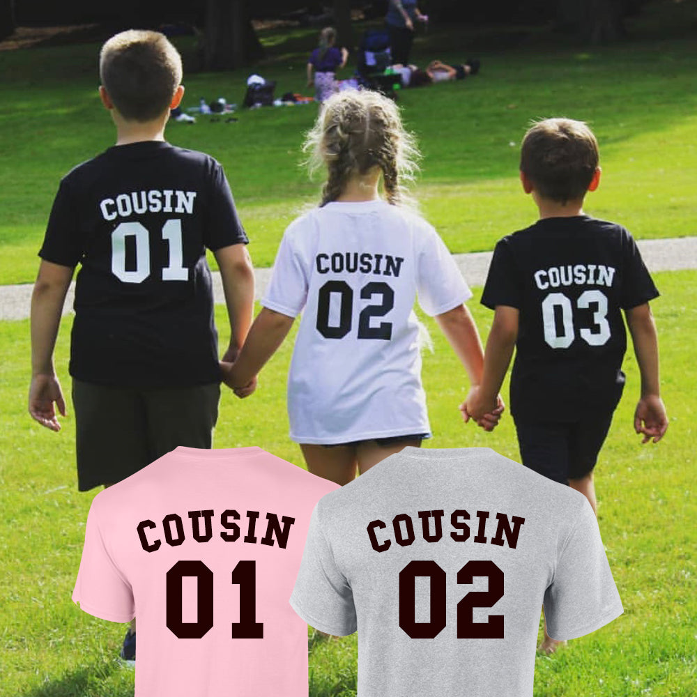 Cousin Squad Number Tees