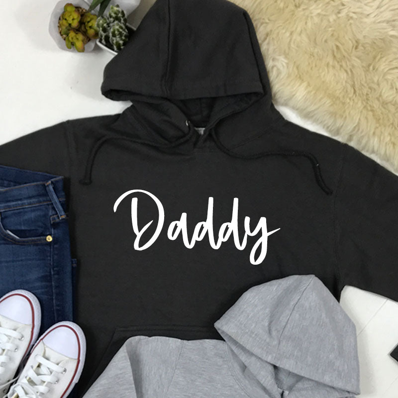 Daddy & Daddy's Bestie Chelsea Script Hoodies (MRK X)