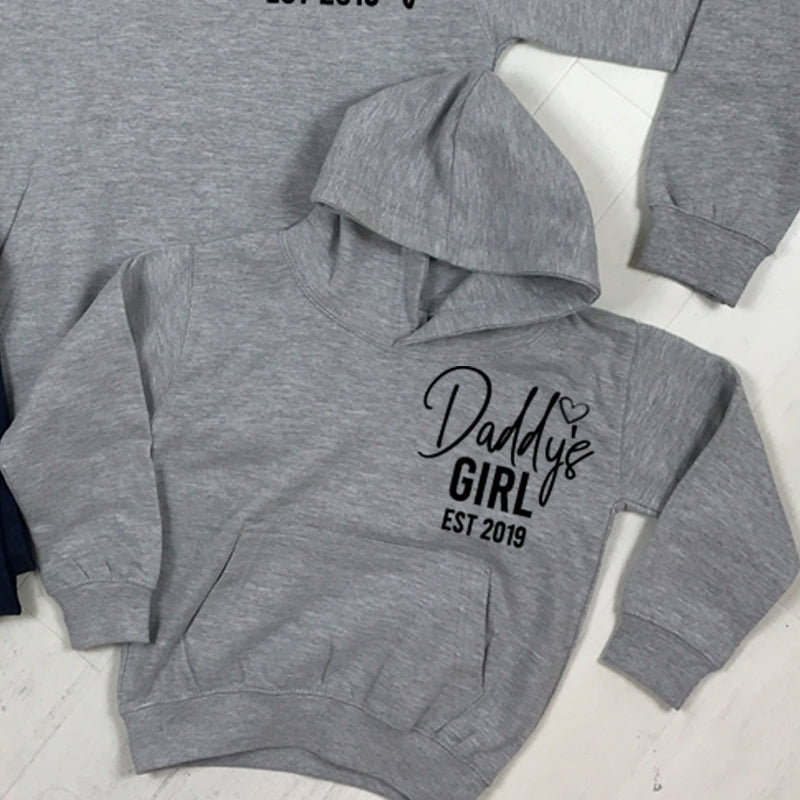Daddy & Daddy's Girl Established Matching Heather Grey Hoodies (MRK X)