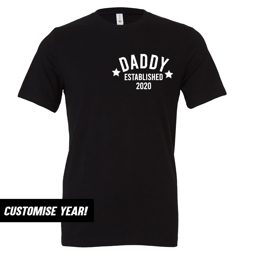 Personalised Daddy Star Established T-Shirt (MRK X)