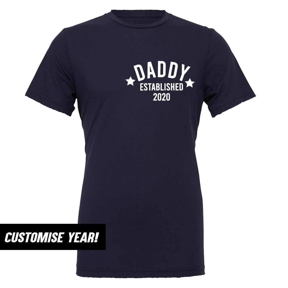 Personalised Daddy Star Established T-Shirt (MRK X)