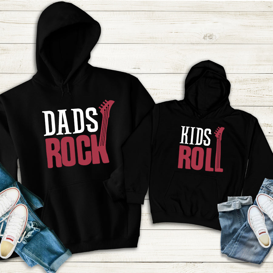 Dad Matching Sweaters Hoodies My Rocking Kids
