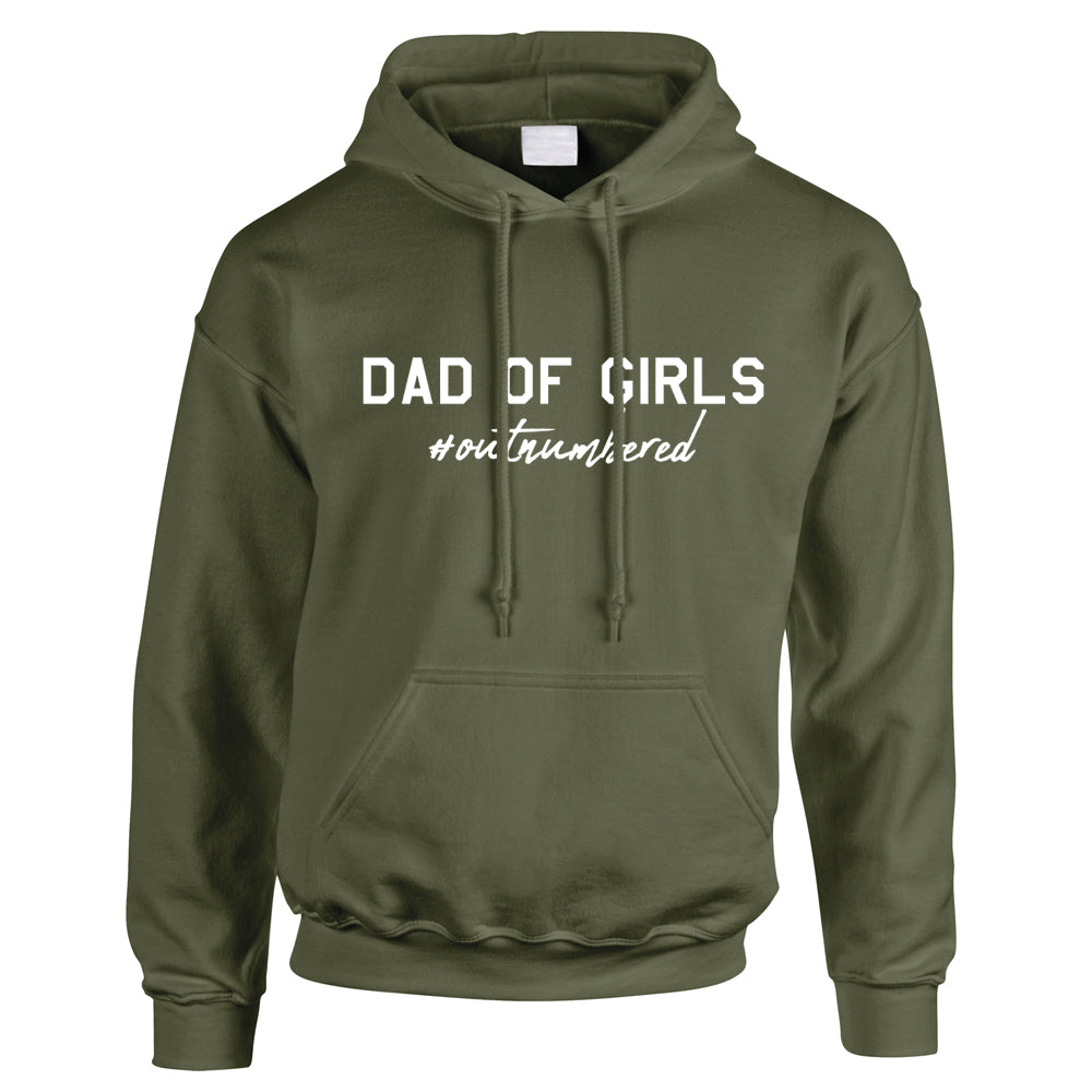 Dad Of Girls Hashtag Outnumbered Hoodie (MRK X)