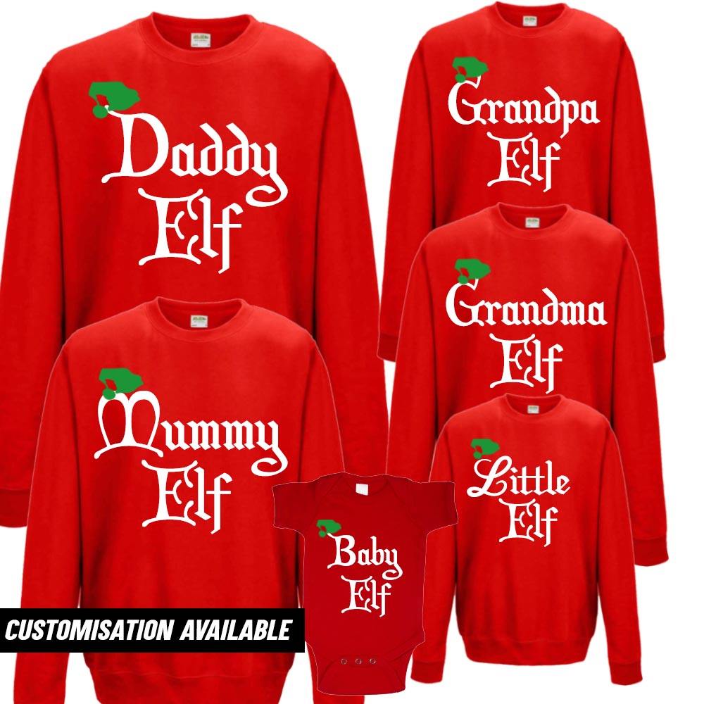 Elf Family Matching Christmas Sweatshirts (MRK X)