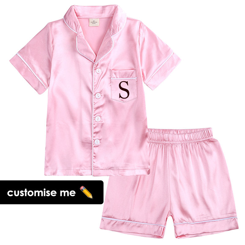Personalised childrens sales satin pyjamas
