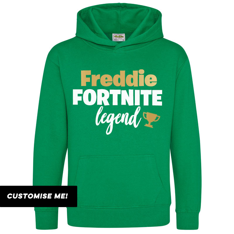 Personalised Gaming Legend Kids Hoodie (MRK X)